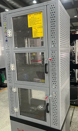 Máquina universal de ensaio servo-hidráulica, espaço duplo, garra de ação em cunha