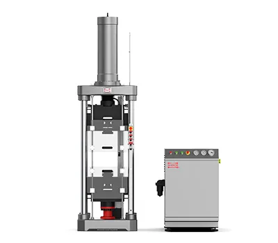 Máquina universal de ensaio servo-hidráulica, espaço único, garra de ação lateral